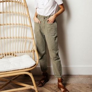 Bohme Olive Paperpag Denim Pants